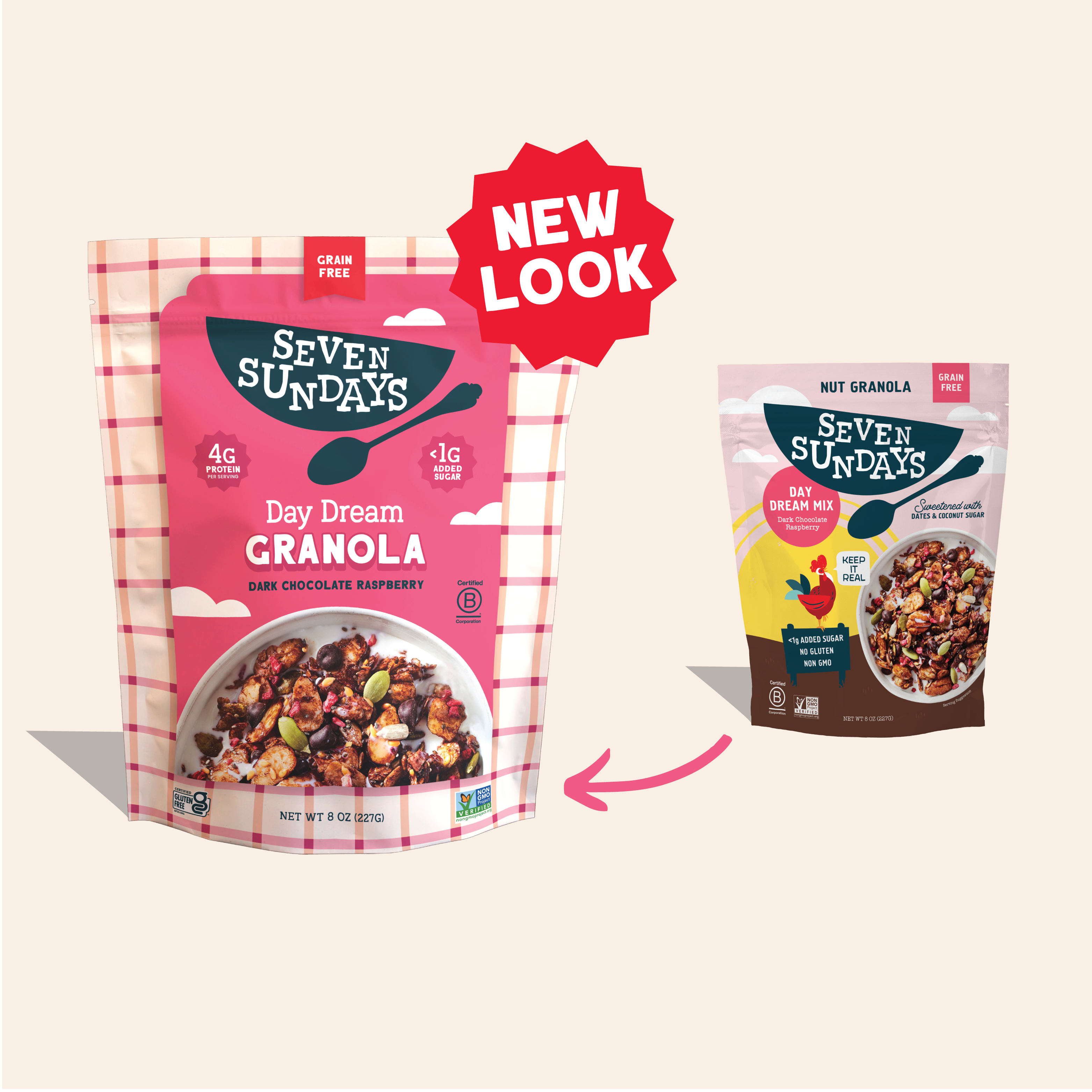 Day Dream Chocolate Raspberry Grain-Free Granola, 8oz