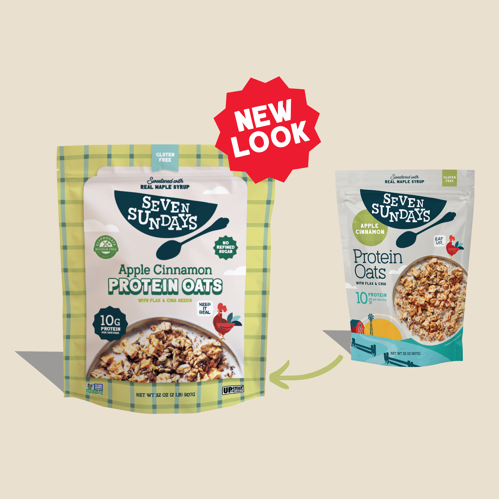 Apple Cinnamon Protein Oats, 32oz