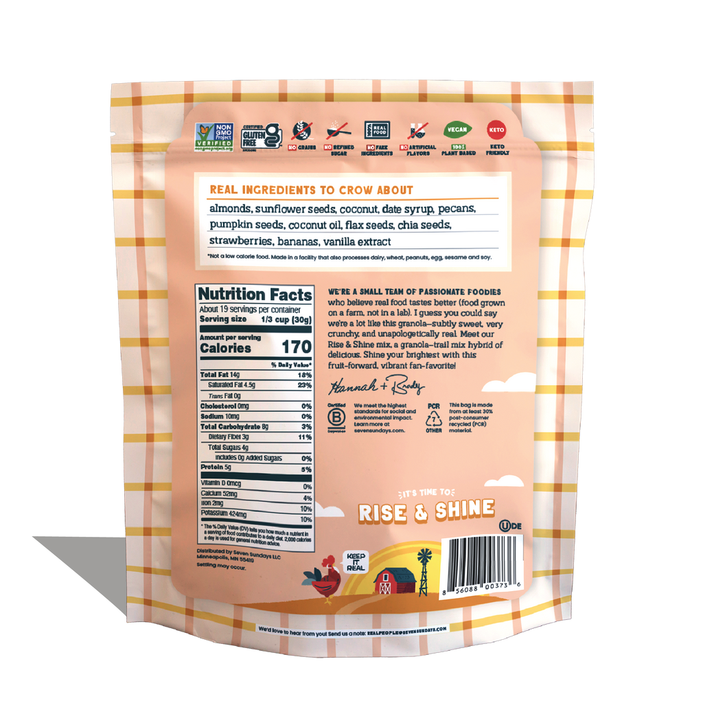 Rise & Shine Strawberry Banana Grain-Free Granola, 20oz