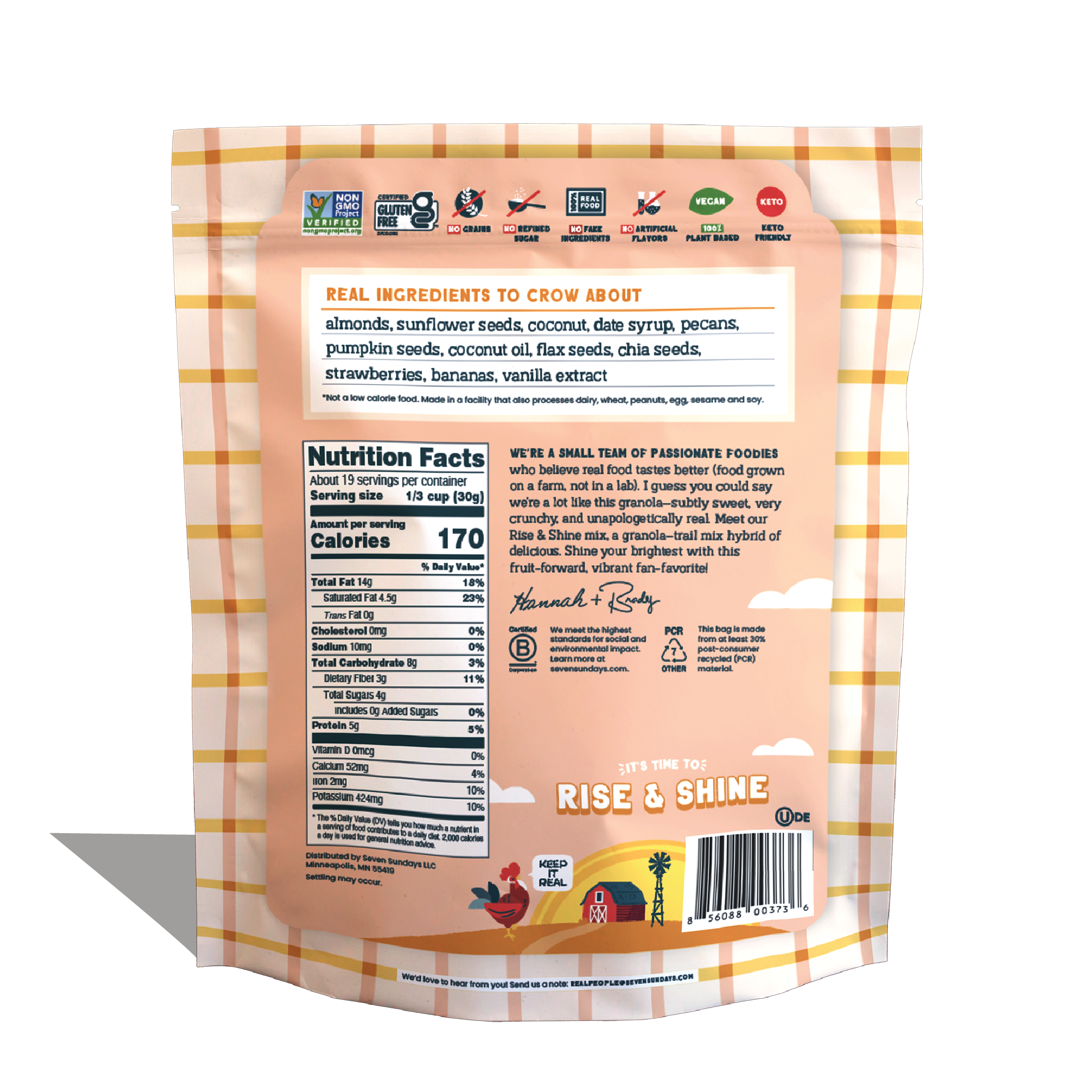 Rise & Shine Strawberry Banana Grain-Free Granola, 20oz