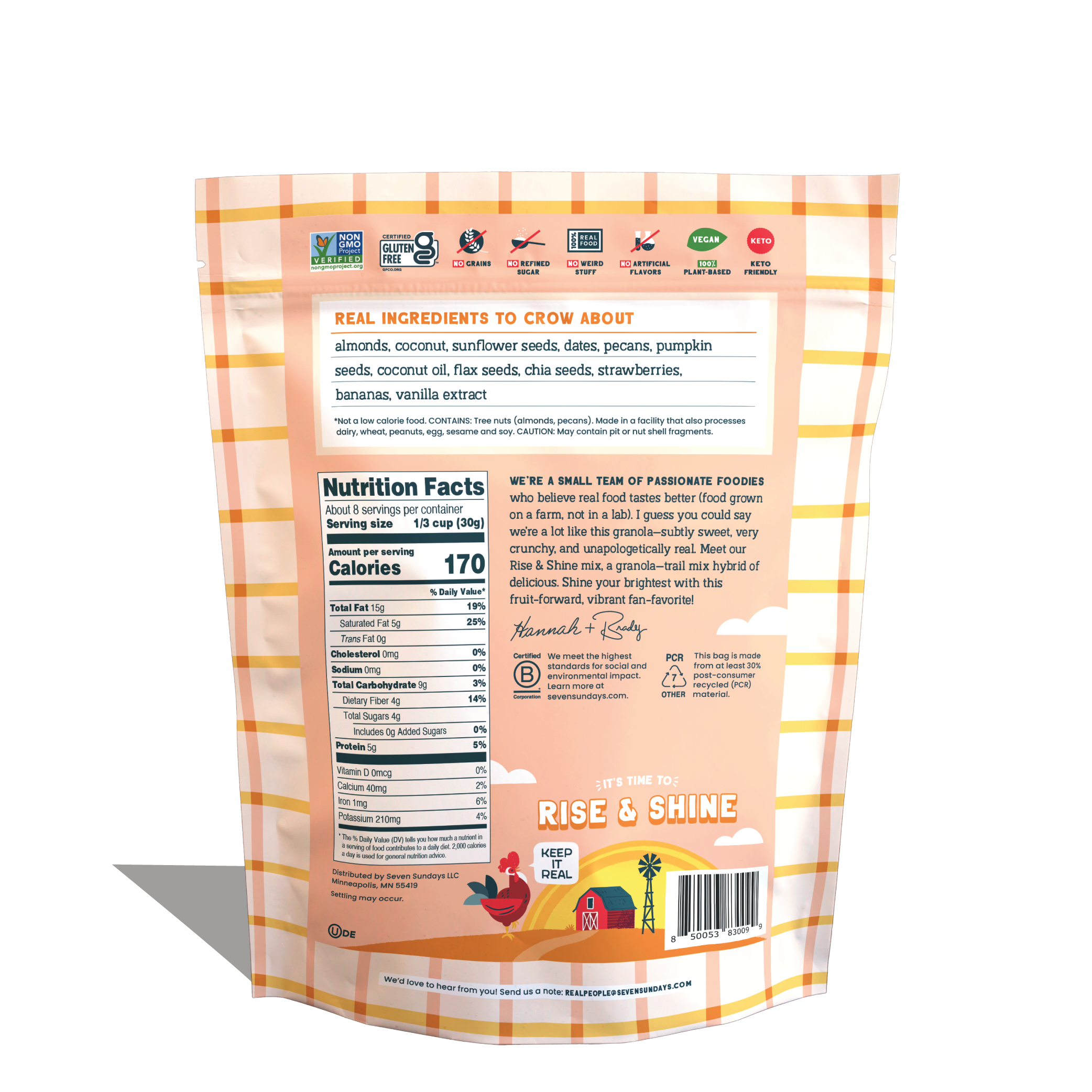 Rise & Shine Strawberry Banana Grain-Free Granola, 8oz