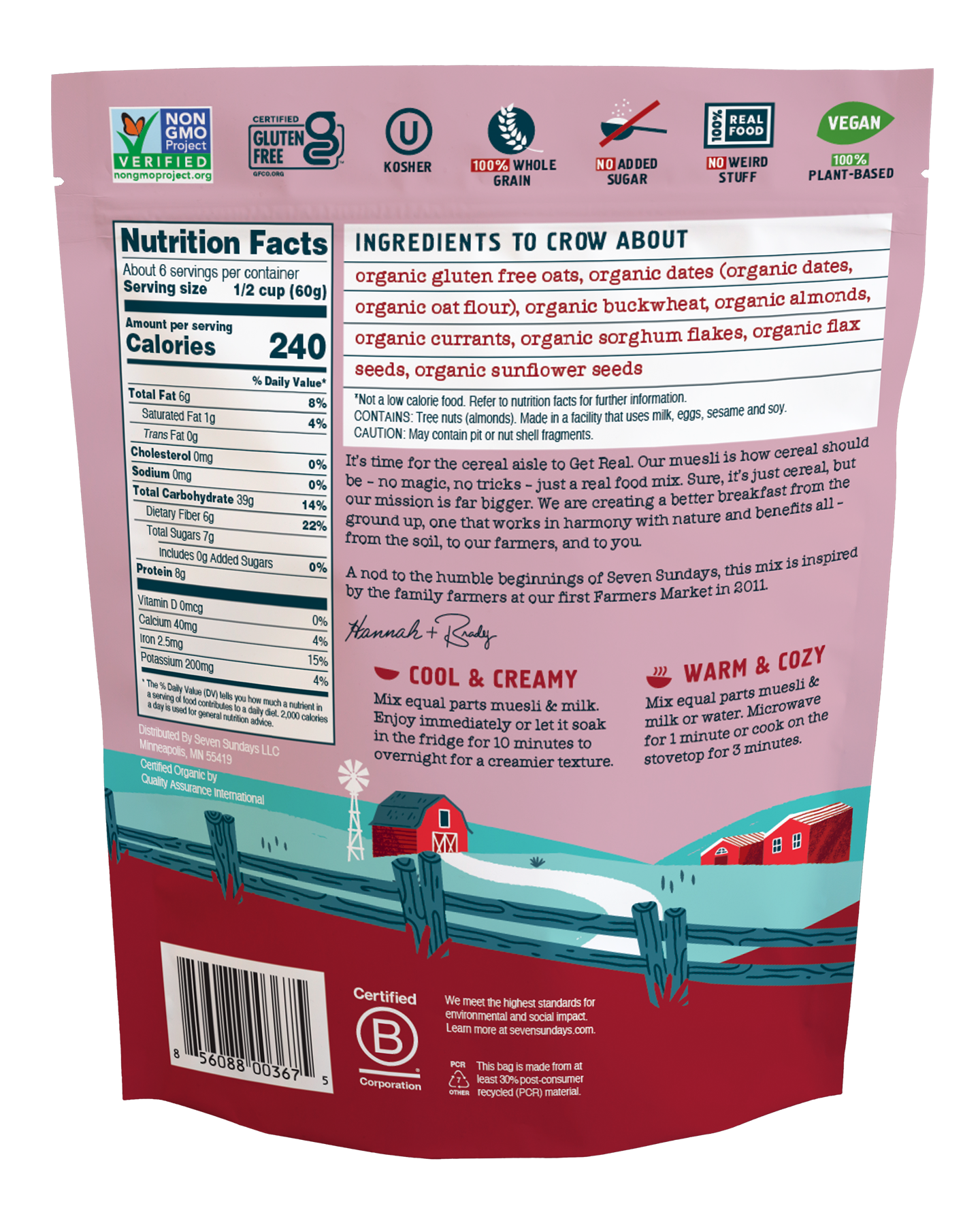 Organic Farmers Market Almond Date Muesli, 12oz