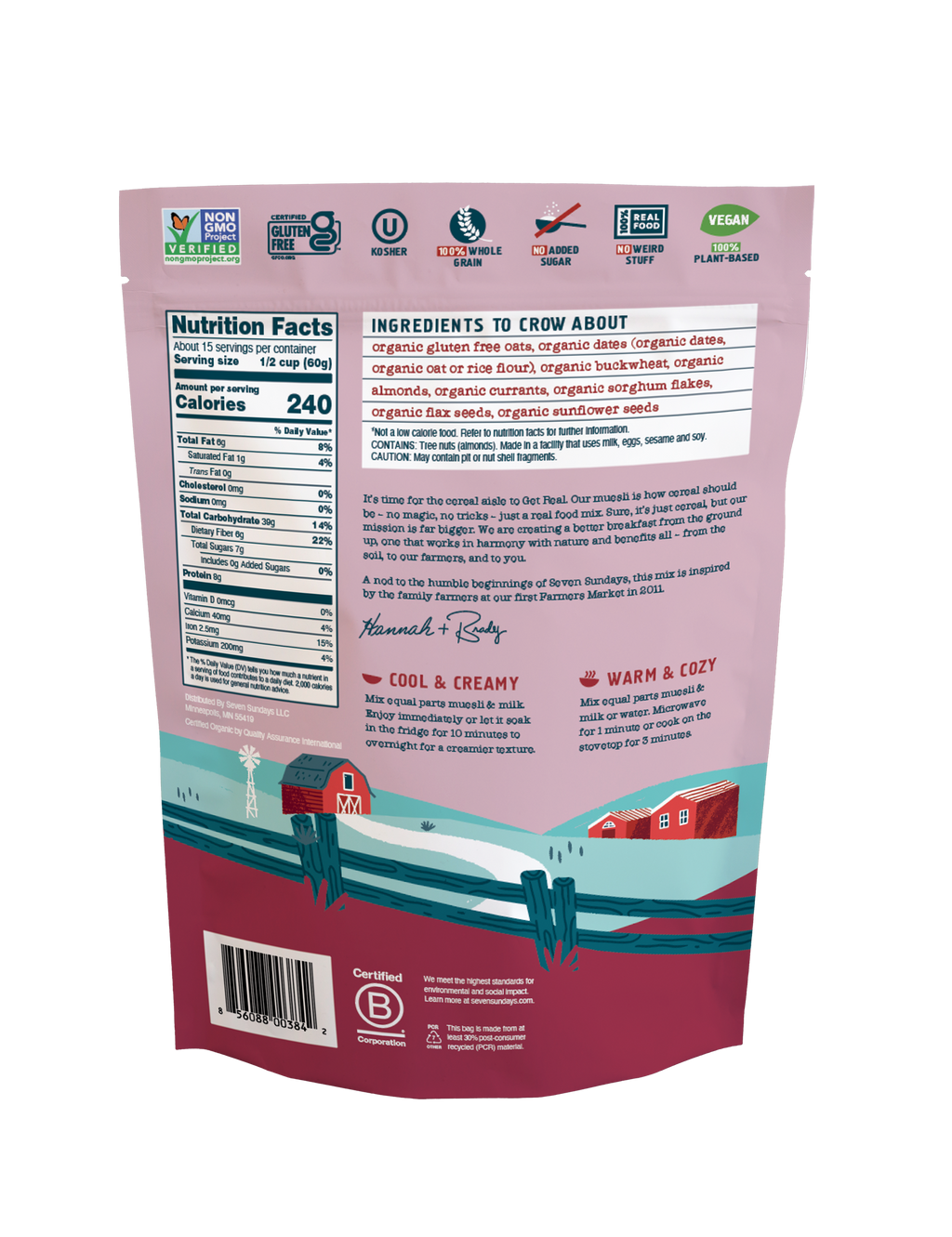 Organic Farmer's Market Almond Date Muesli Eco-Pack, 32oz