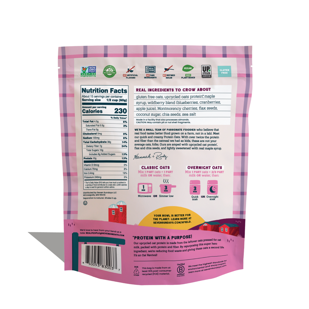 Wildberry Protein Oats, 32oz