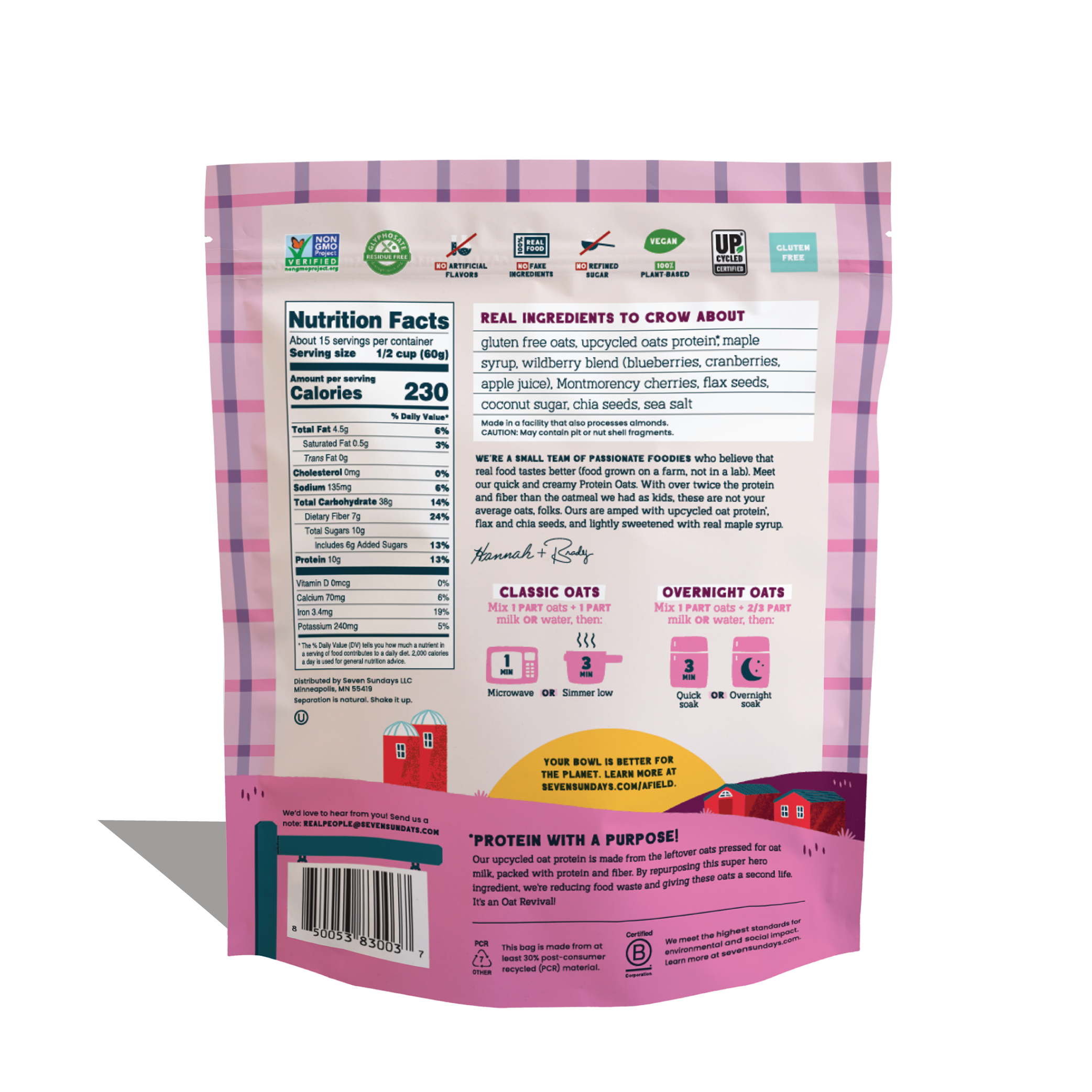 Wildberry Protein Oats, 32oz
