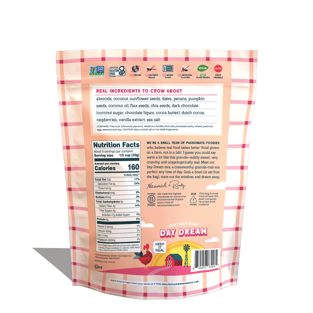 Day Dream Chocolate Raspberry Grain-Free Granola, 8oz
